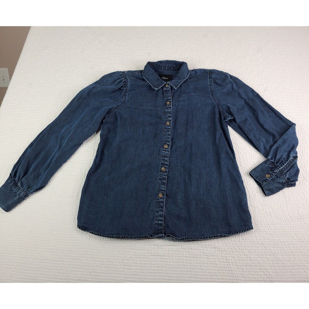 Rails M Angelica Shirt Dark Vintage Denim Shirt Size Medium Button Up